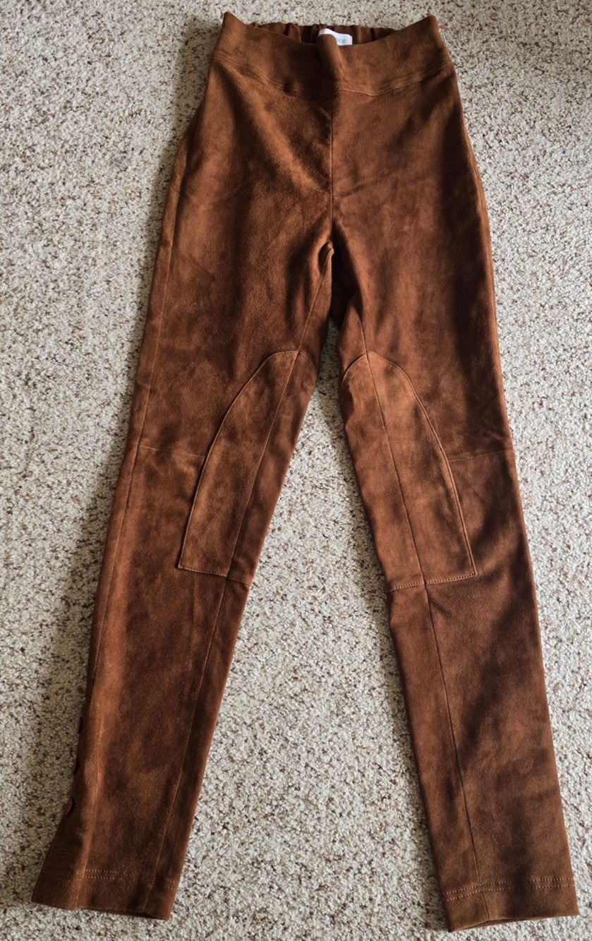 Sundance 100% leather Brown Suede Riding Jodhpur Suede Knee Patch Size small EUC